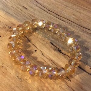 Super Sparkly Amber Bead Bracelet